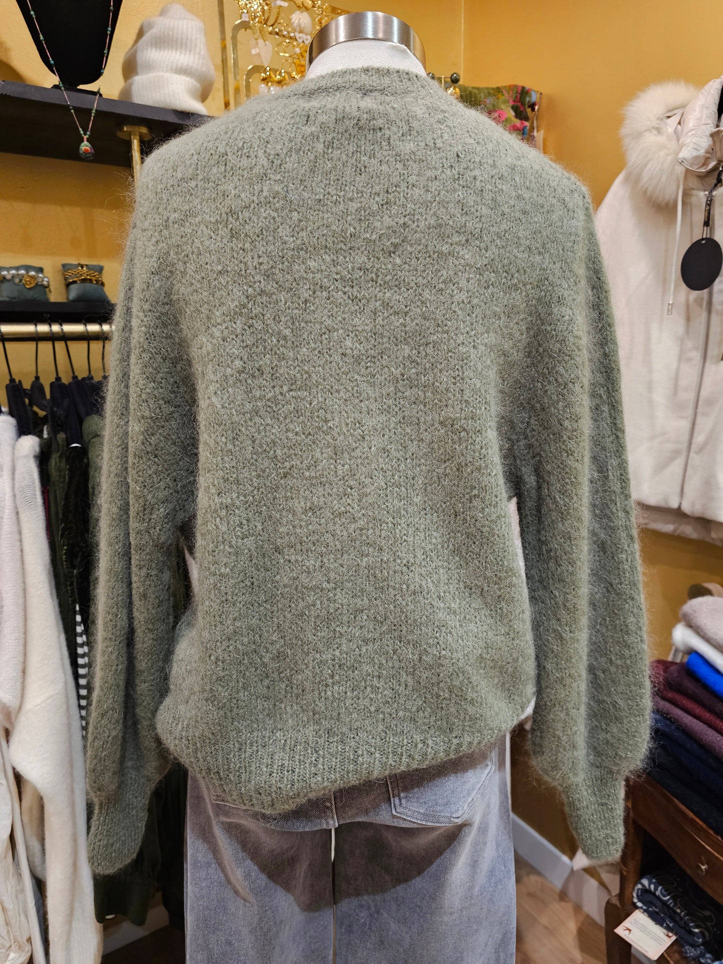 Pull mohair kaki Johanna Paris