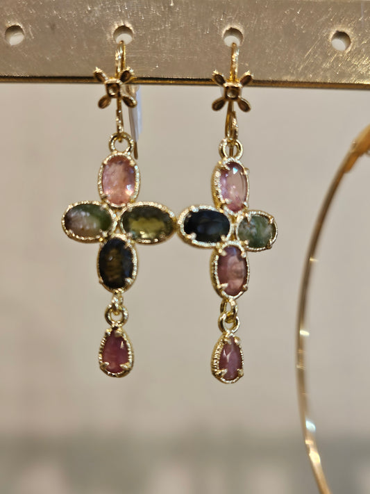 Boucles d'oreille pierres fines