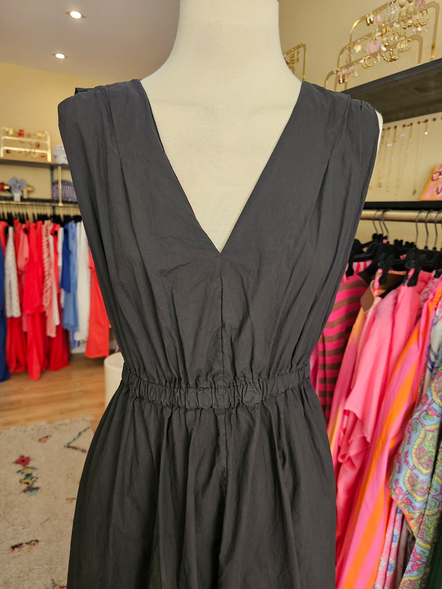 Robe coton noir Johanna paris