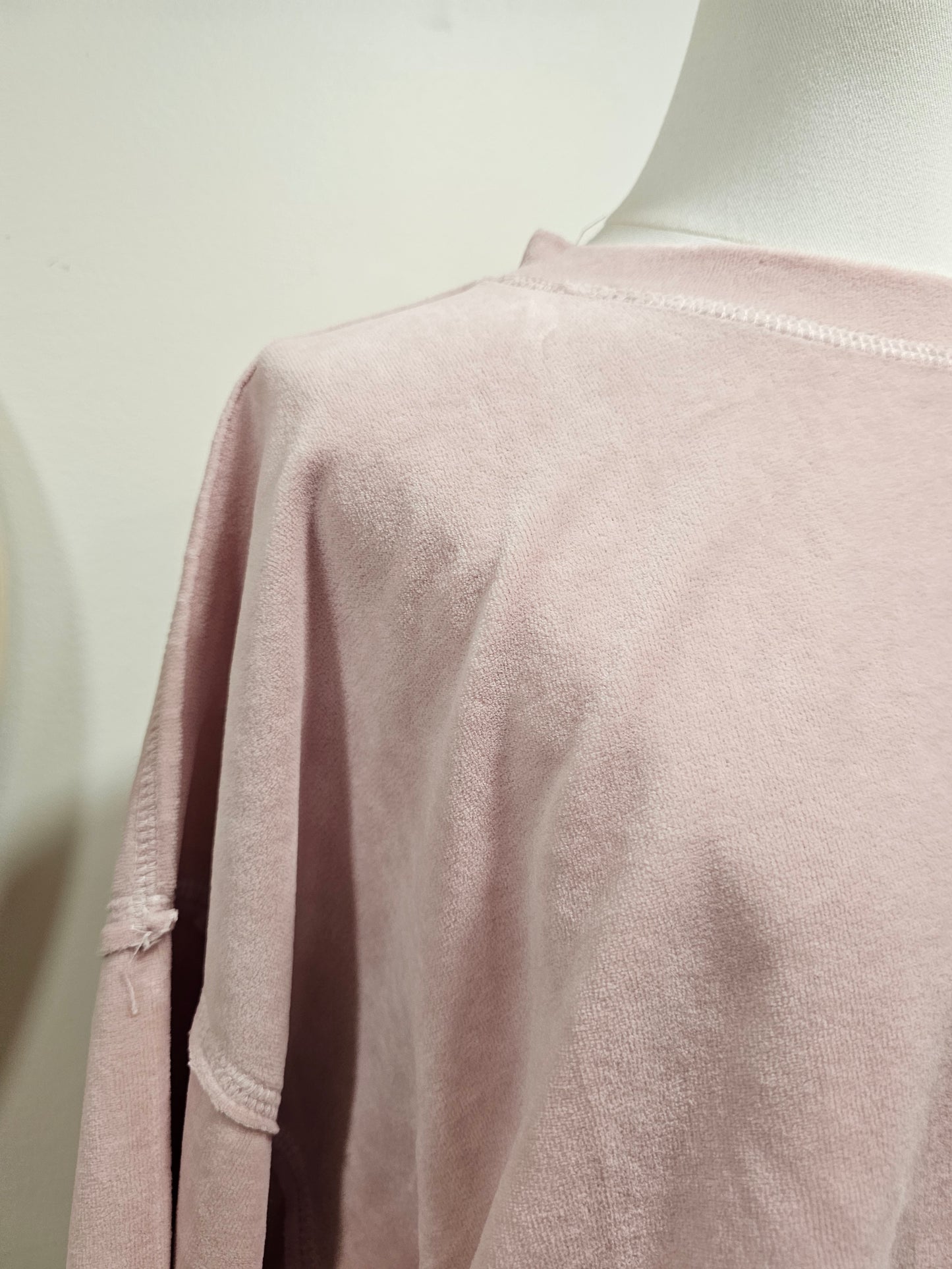 Tshirt rose en velours ras