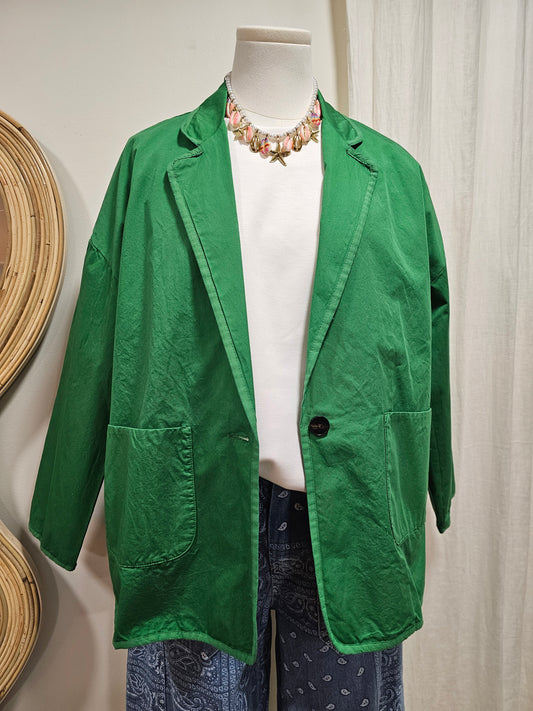 Veste verte en coton
