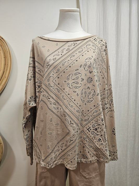 Tshirt bandana beige Johanna Paris