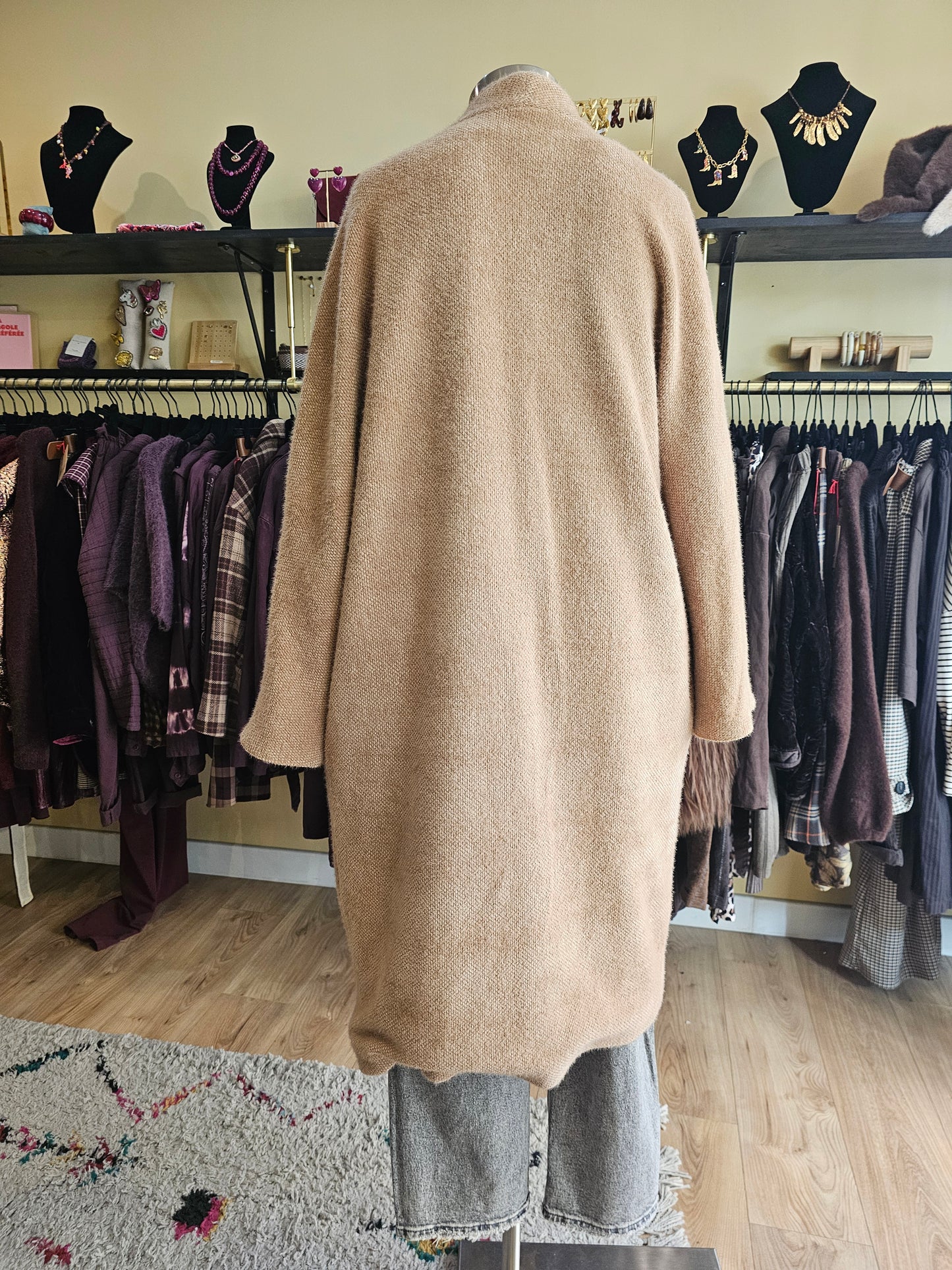 Manteau camel Doublure leopard