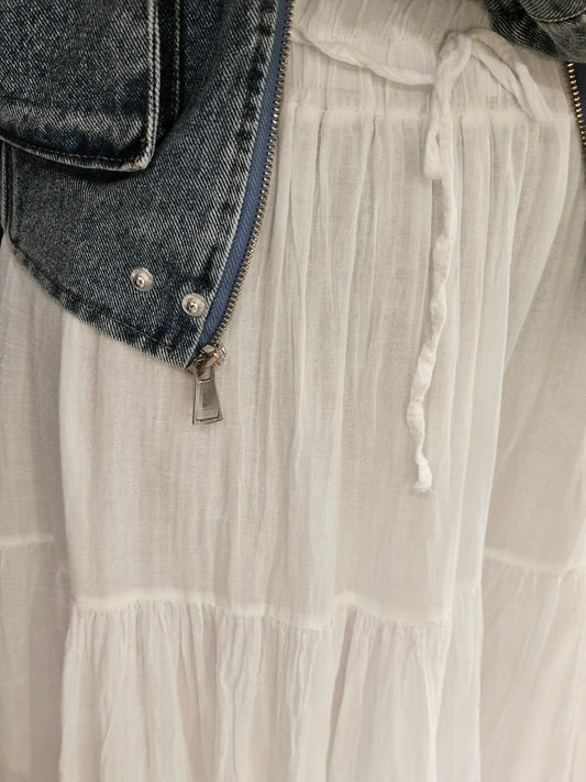 Jupe bohème blanche