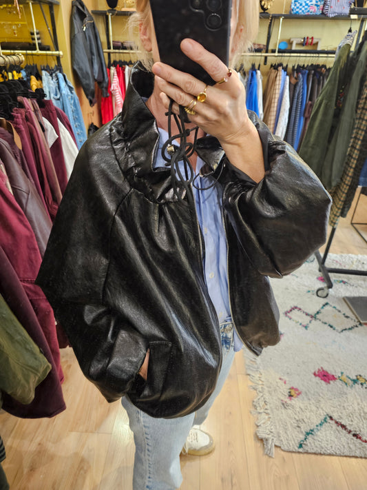 Blouson simili noir Johanna Paris