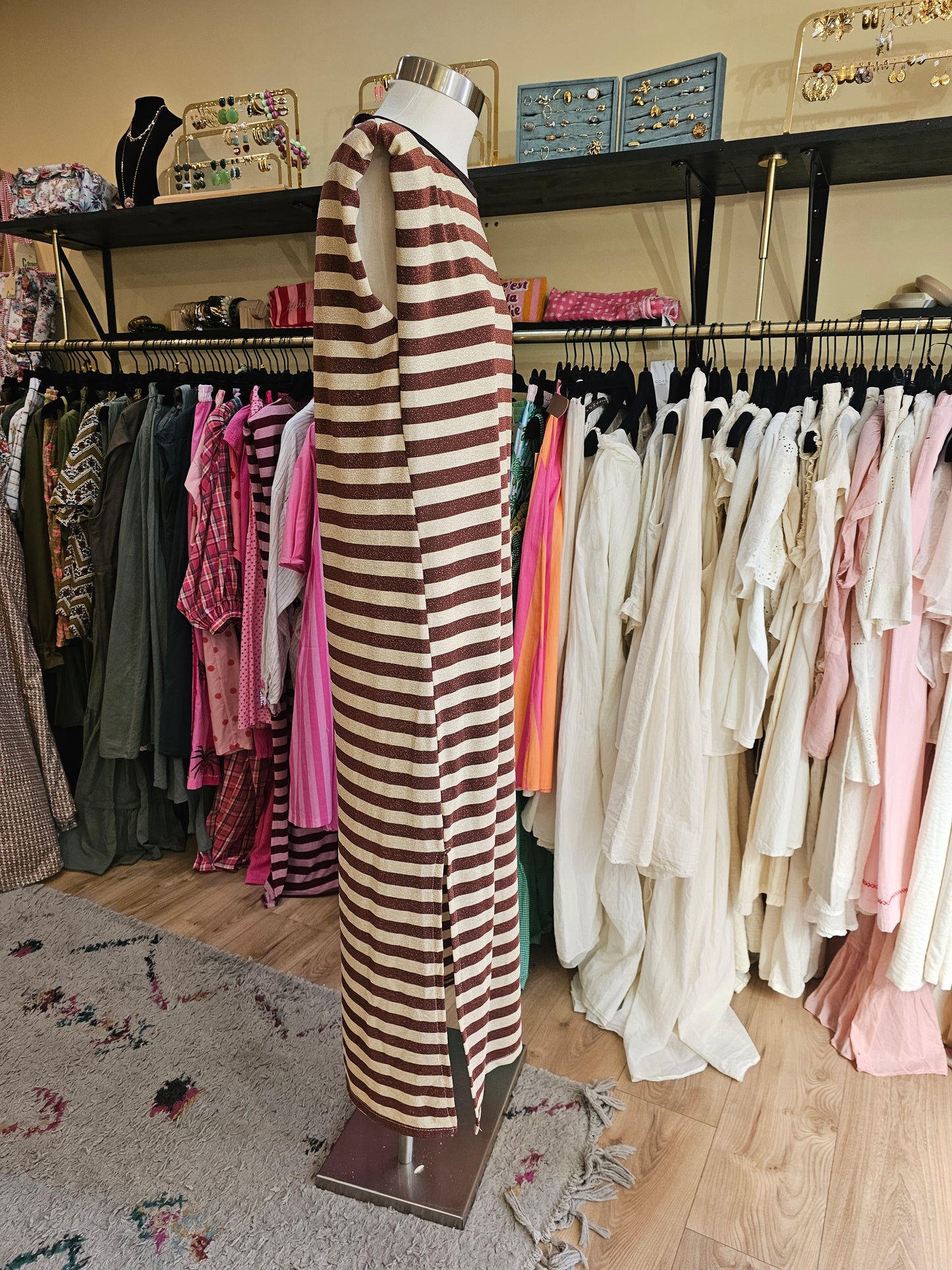Robe lurex camel Johanna paris