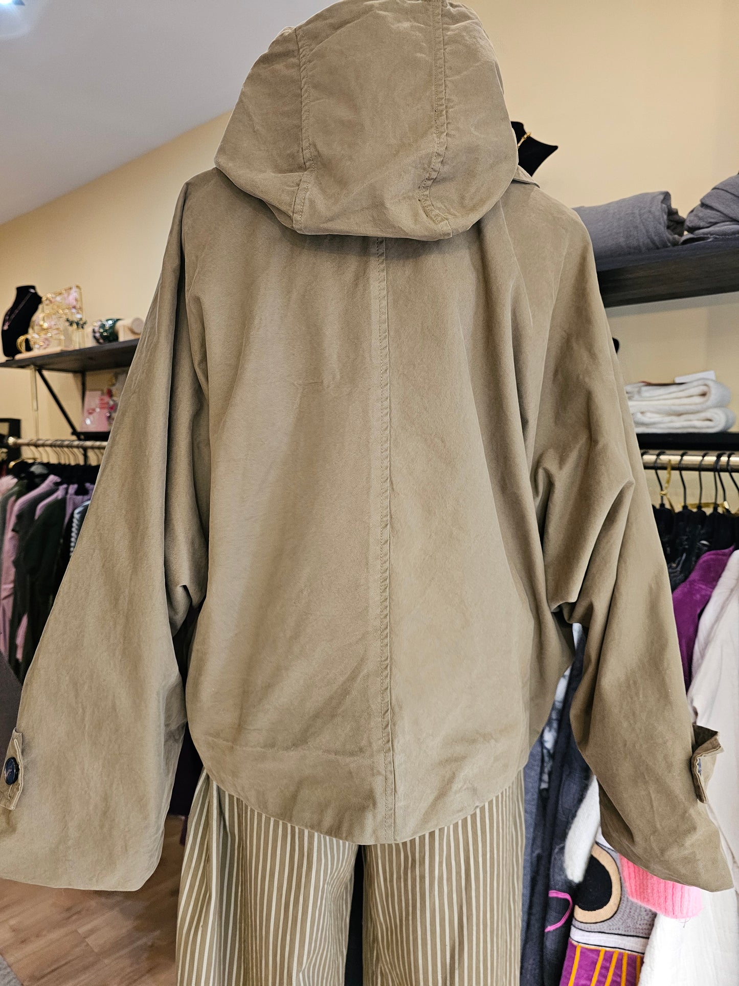 Veste à capuche kaki Johanna Paris