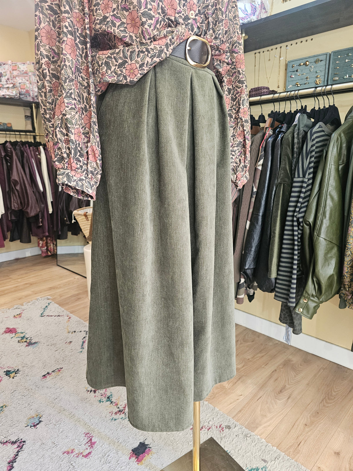 Jupe kaki Johanna Paris