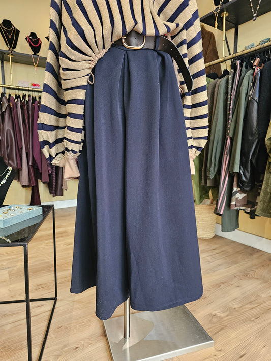 Pantalon large marine Johanna Paris