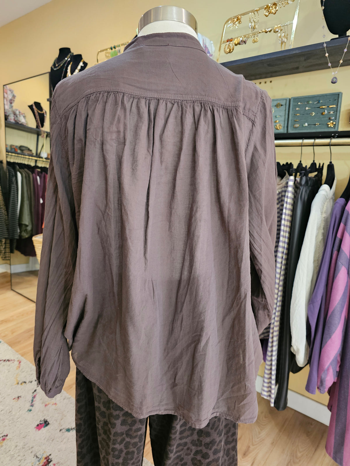 Blouse en coton marron Johanna Paris