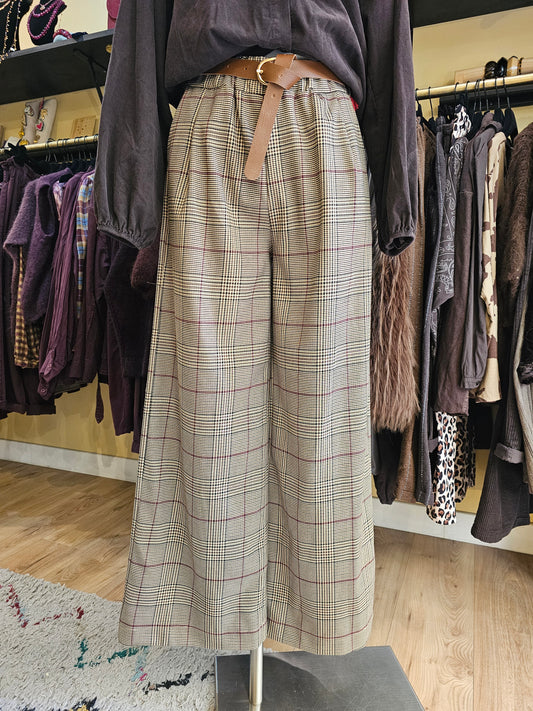 Pantalon large à carreaux Johanna Parid