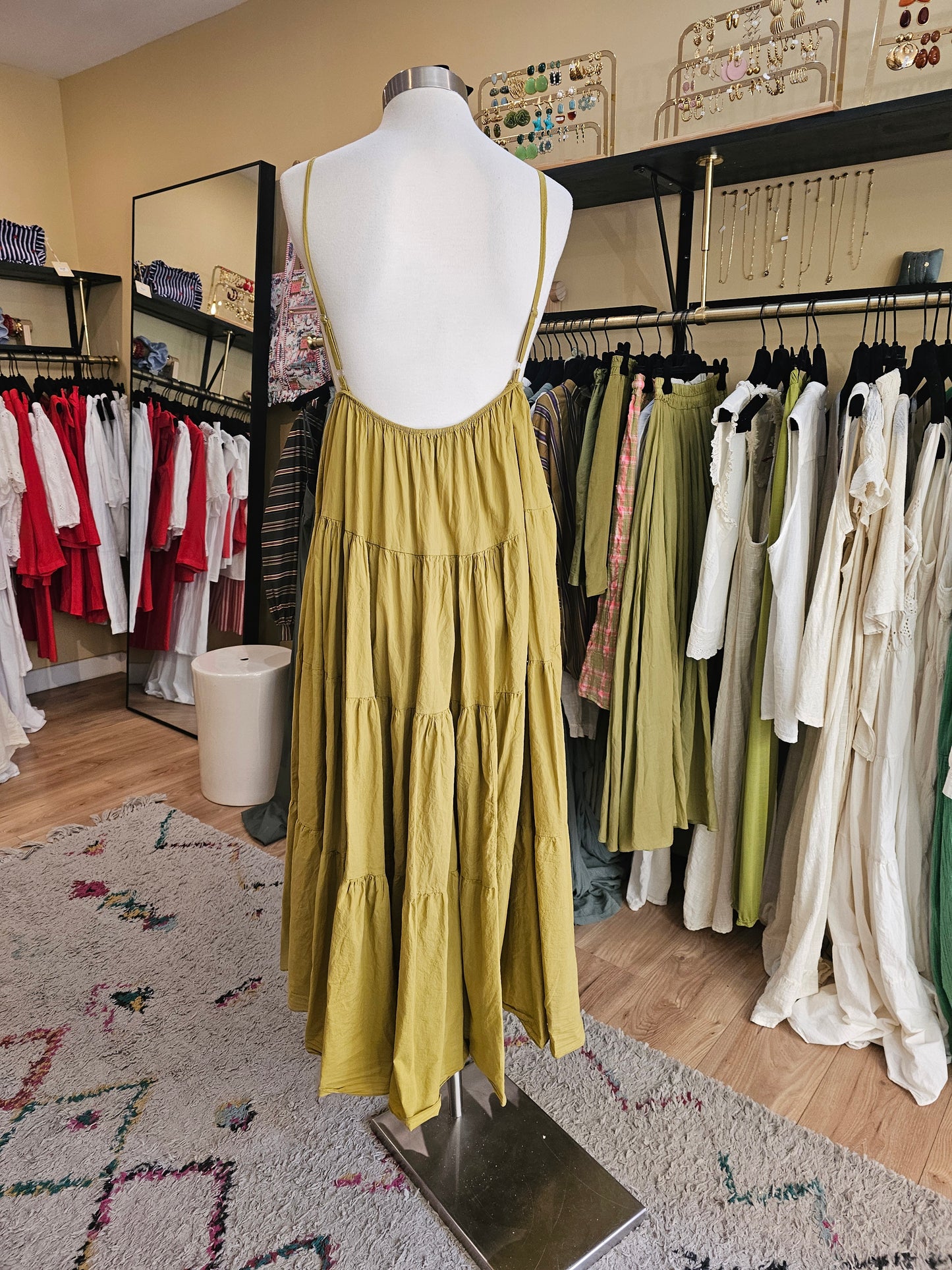 Robe à bretelles vert tilleul Johanna Paris
