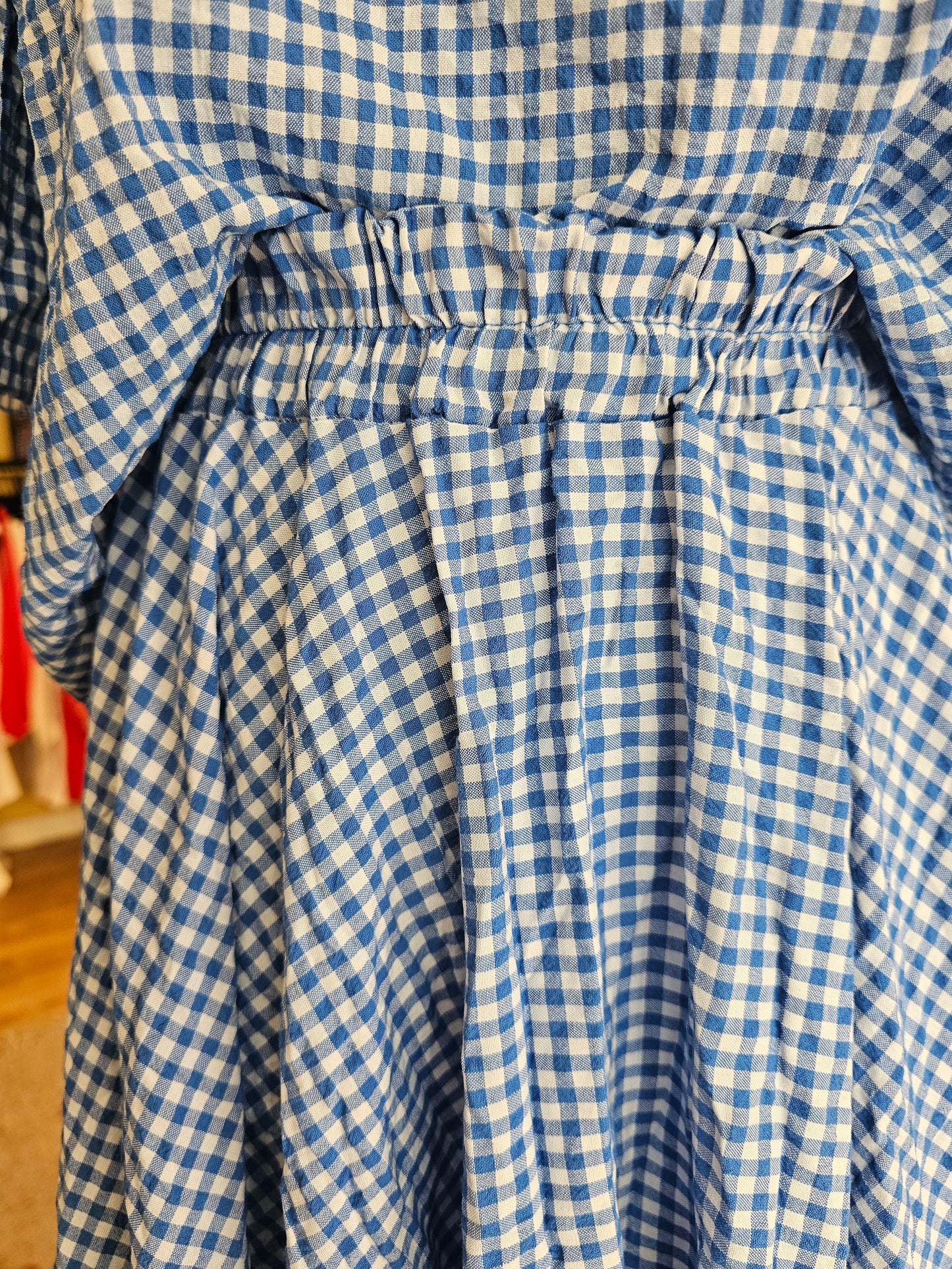 Jupe vichy bleu