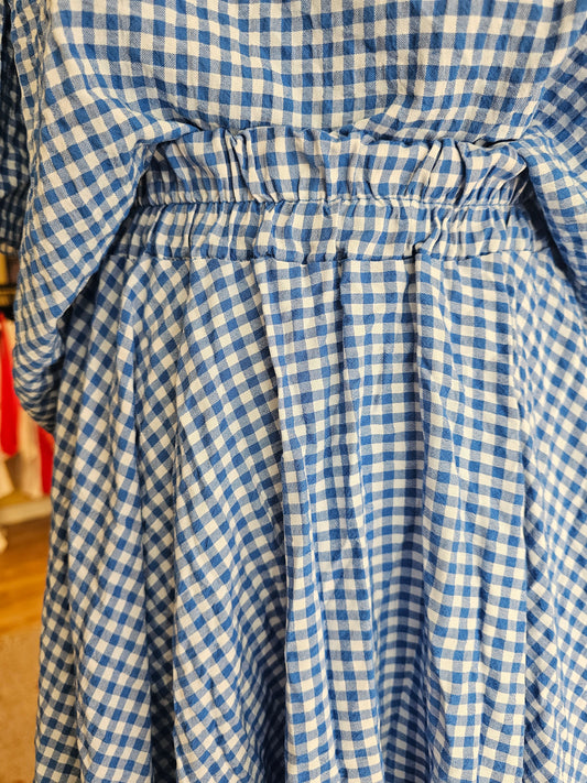 Jupe vichy bleu