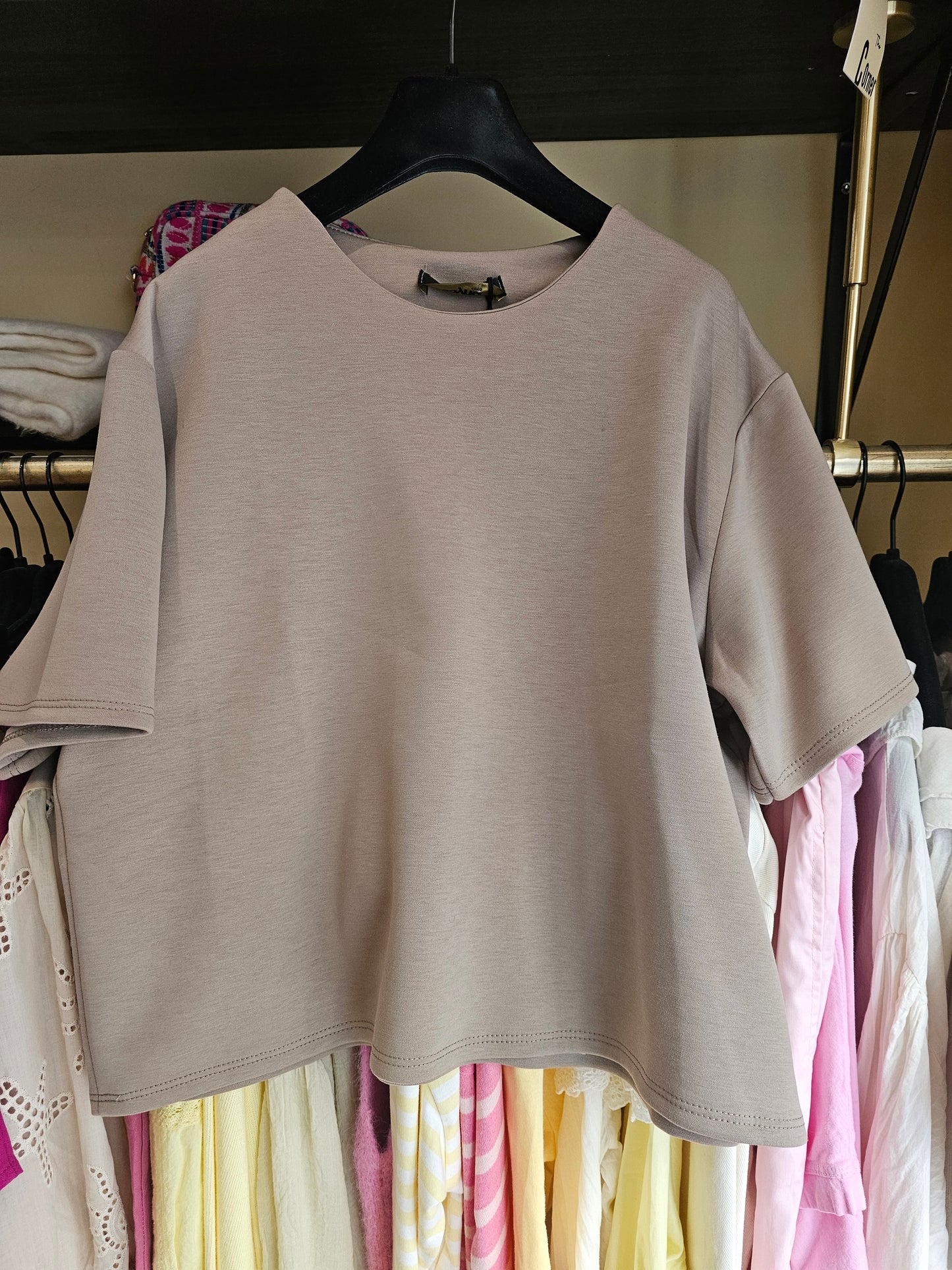 Tshirt molletonné taupe