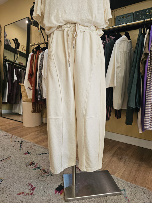 Pantalon jog ecru