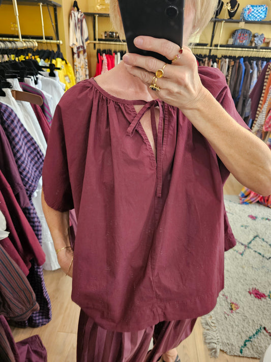 Top coton prune Johanna paris