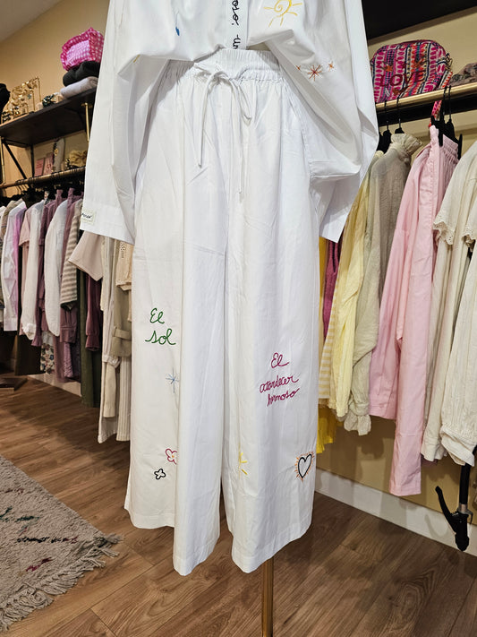 Pantalon brodé Johanna Paris