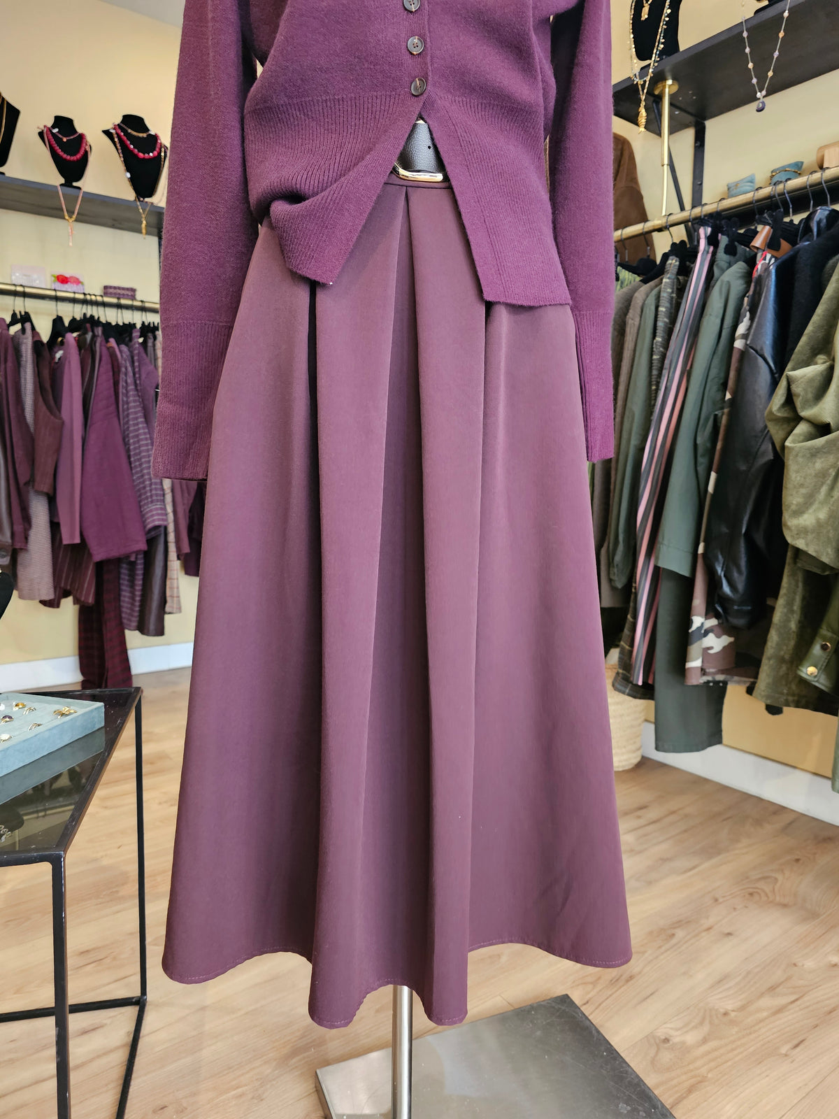 Jupe prune Johanna Paris