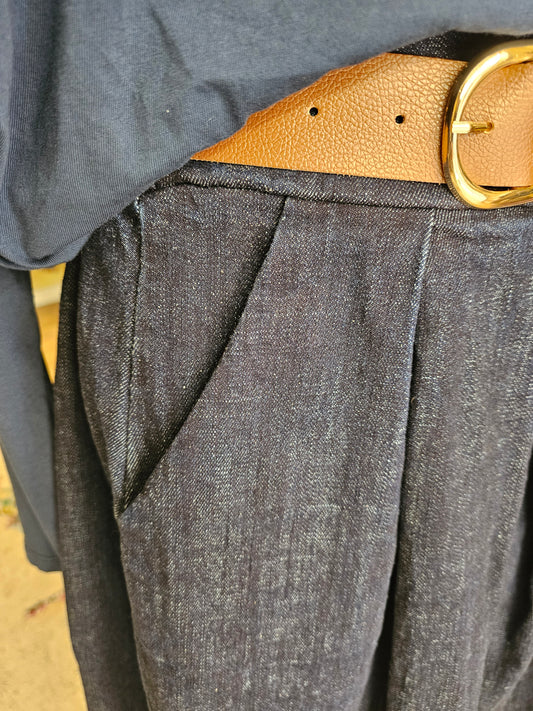 Jupe magique en jean Johanna paris