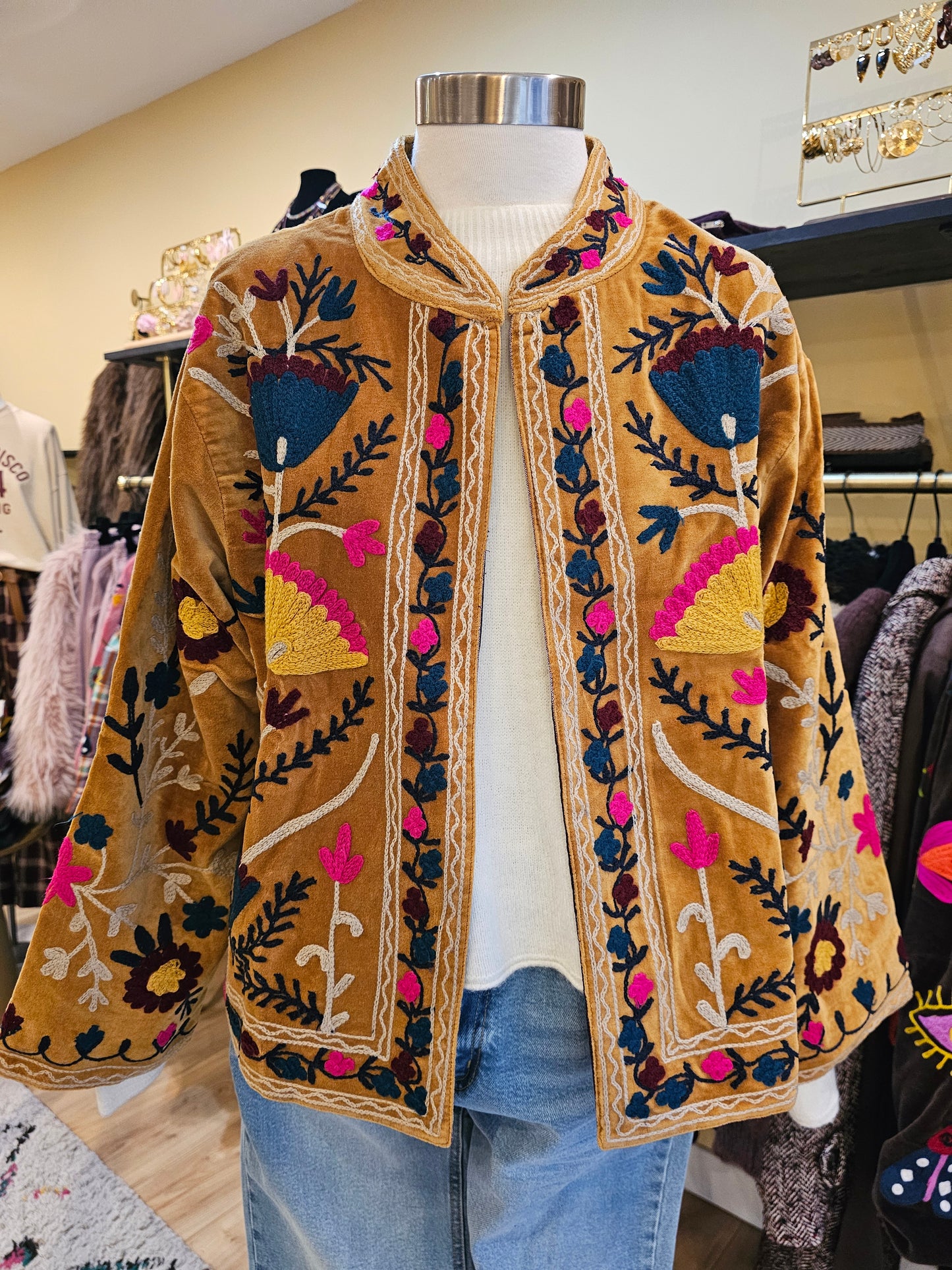 Veste velours brodé Johanna Paris