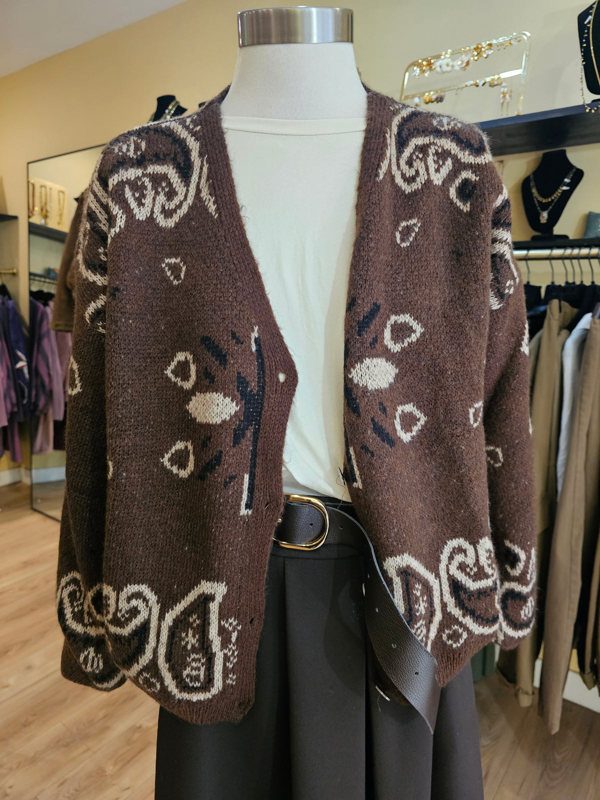 Gilet bandana marron Johanna Paris