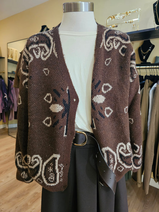 Gilet bandana marron Johanna Paris