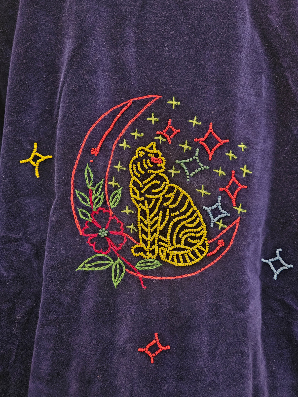 Kimono en velours marine The corner
