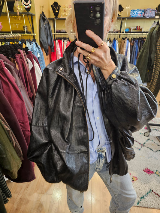 Blouson simili noir Johanna Paris