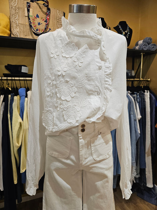Chemise blanche brodée Johanna Paris