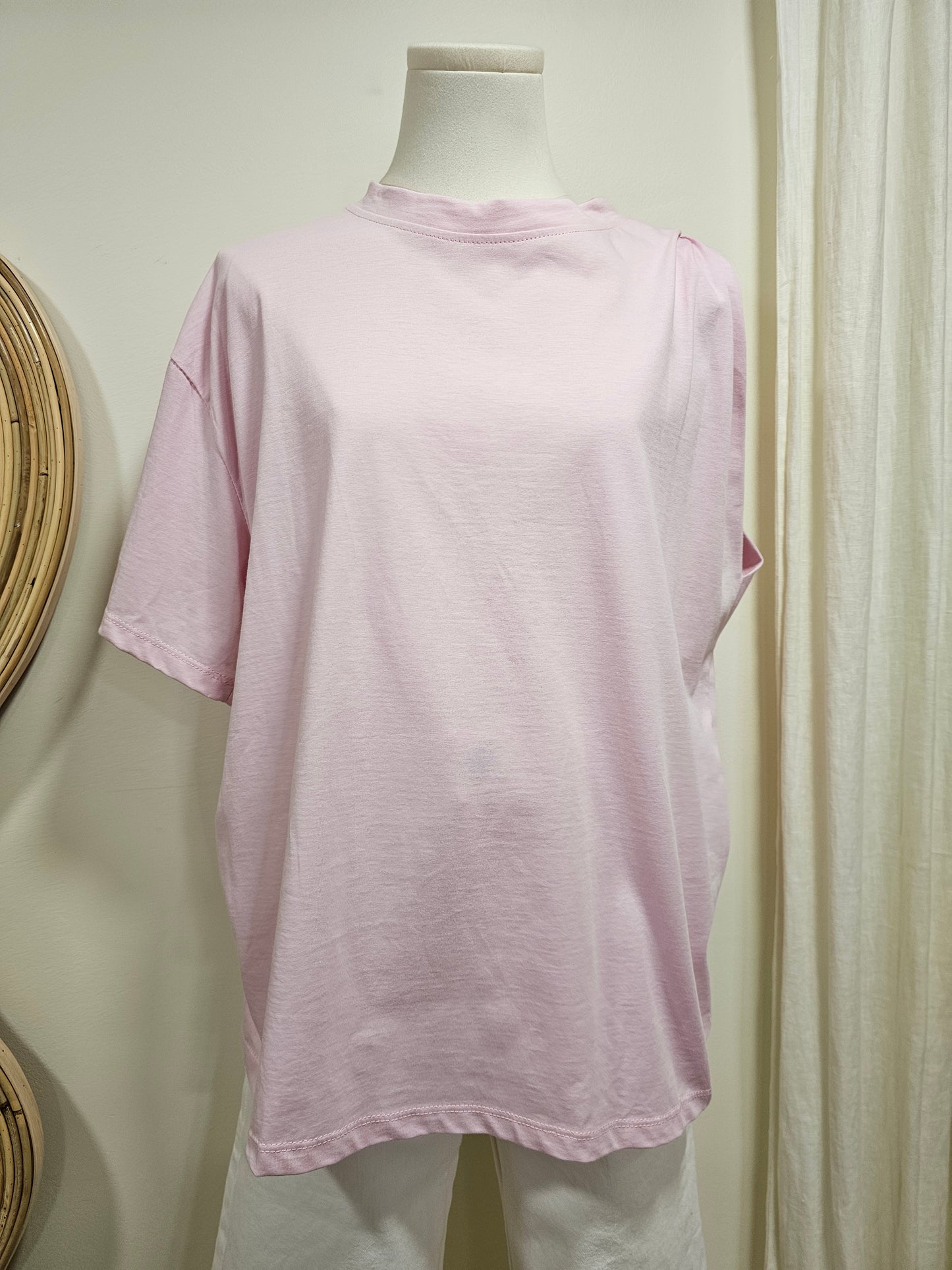 Tshirt rose epaule dénudée The corner
