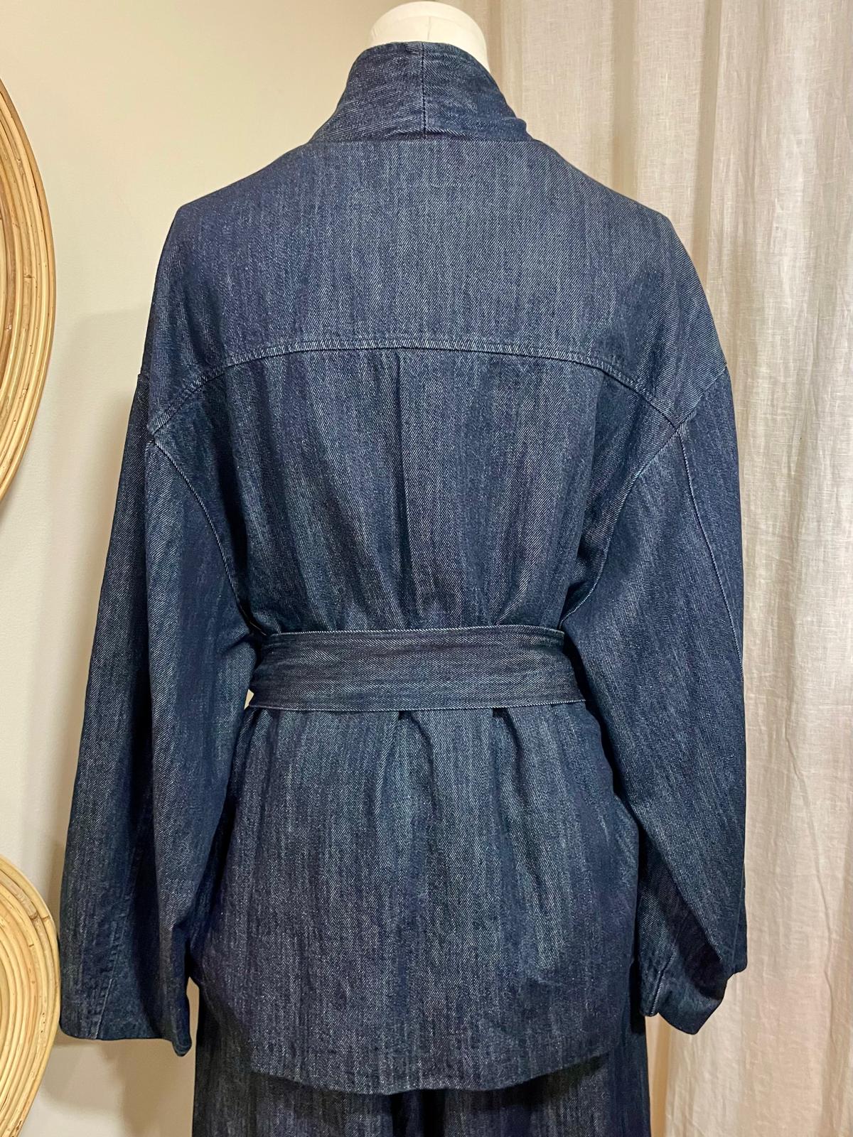 Veste kimono en jean brut Johanna paris