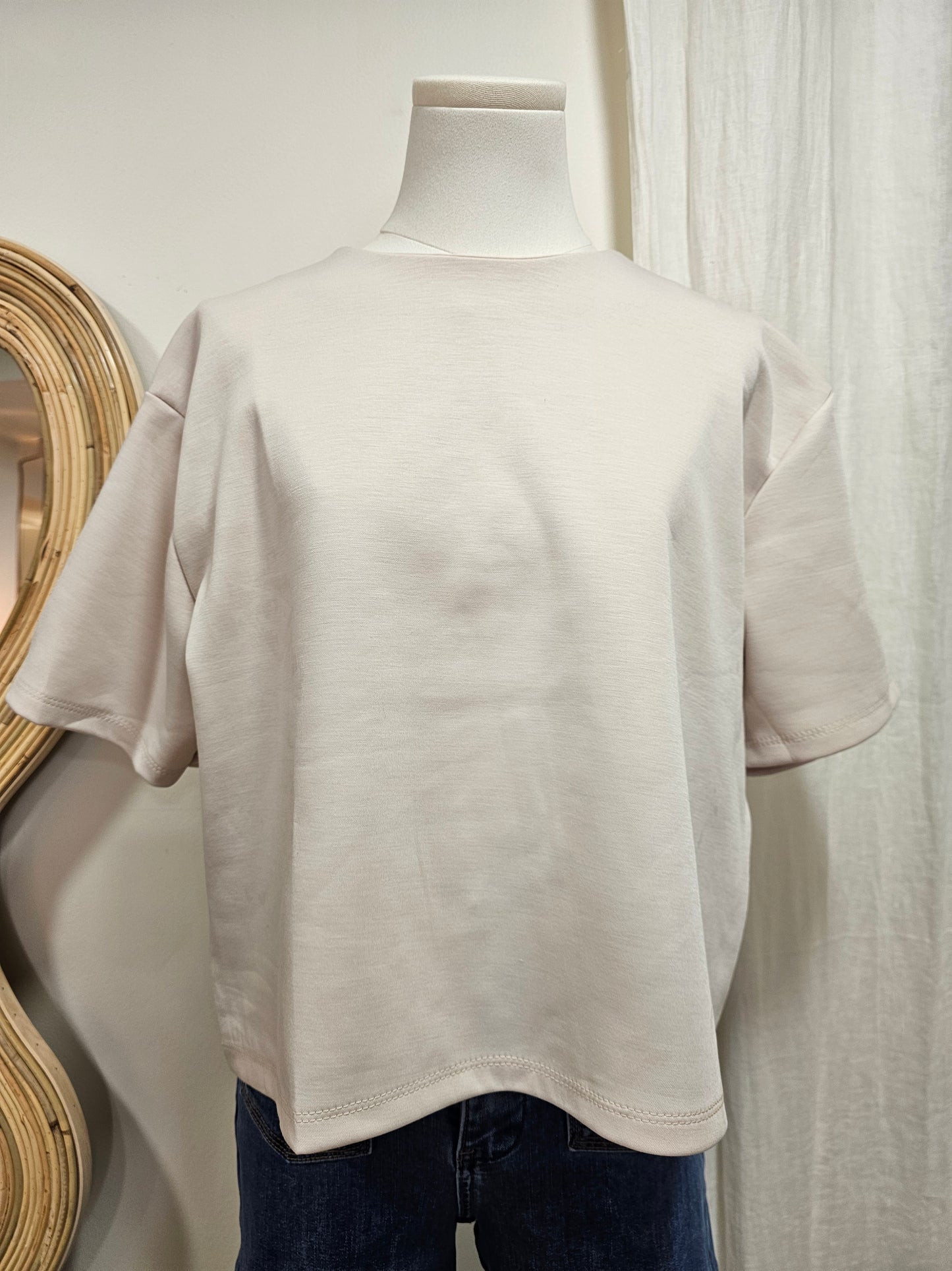 Tshirt molletonné beige