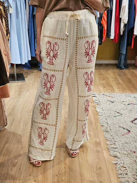 Pantalon gaze de coton