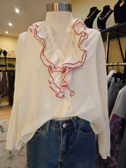 Chemise col volant Johanna Paris