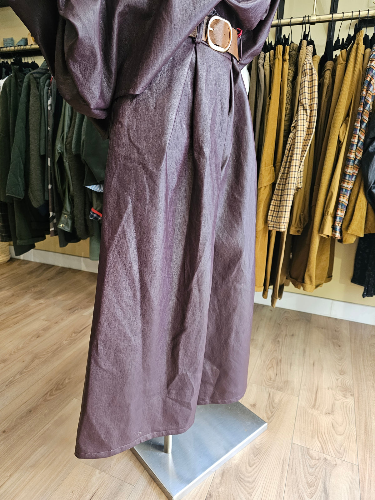 Pantalon jupe culotte prune Johanna Paris
