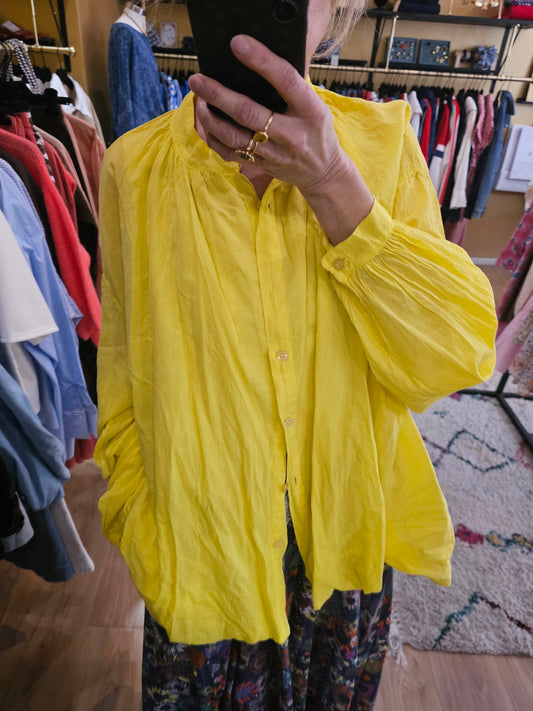 Chemise fluide jaune Johanna Paris