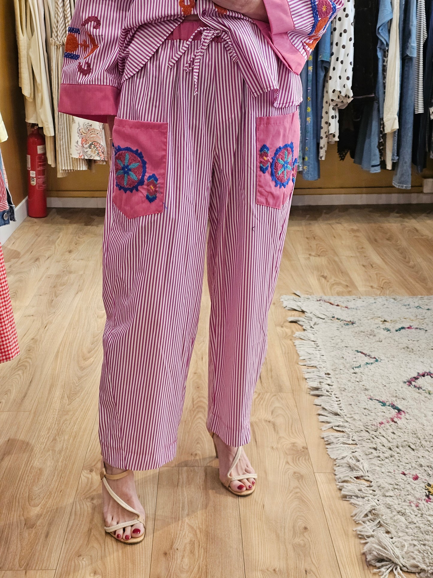 Pantalon brodé Johanna Paris