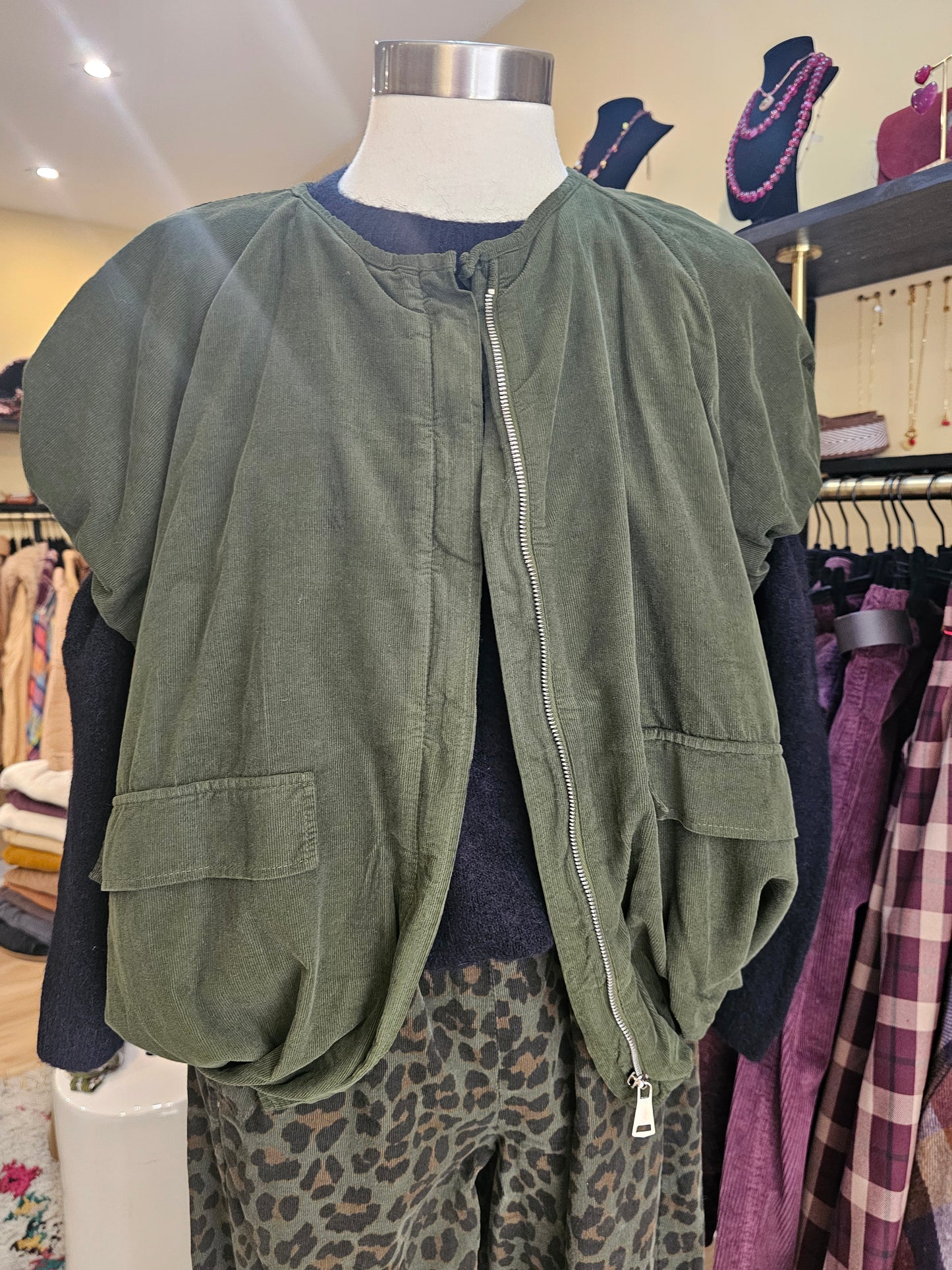 Gilet sans manche velours Johanna Paris