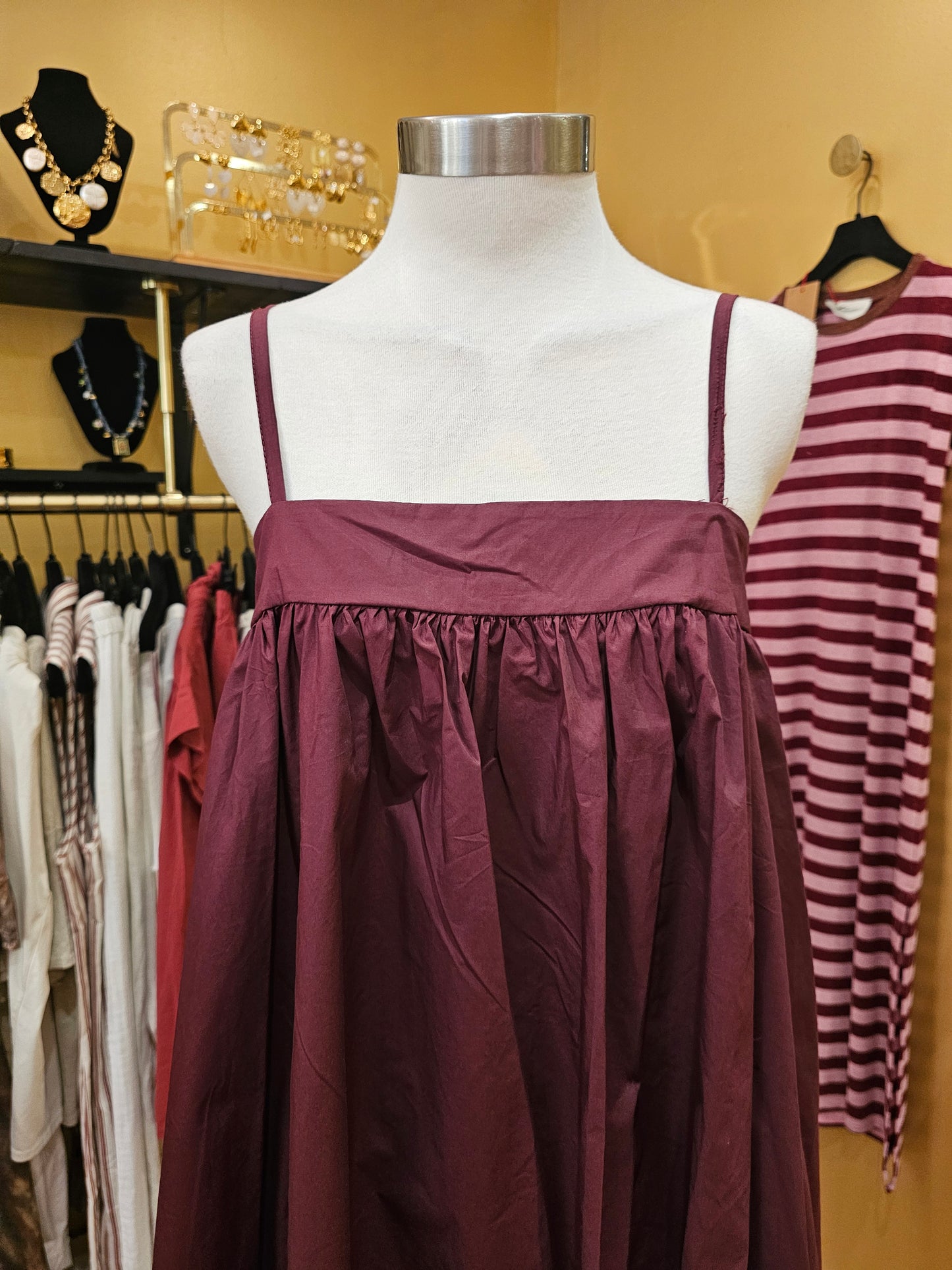 Robe à bretelle prune Johanna paris
