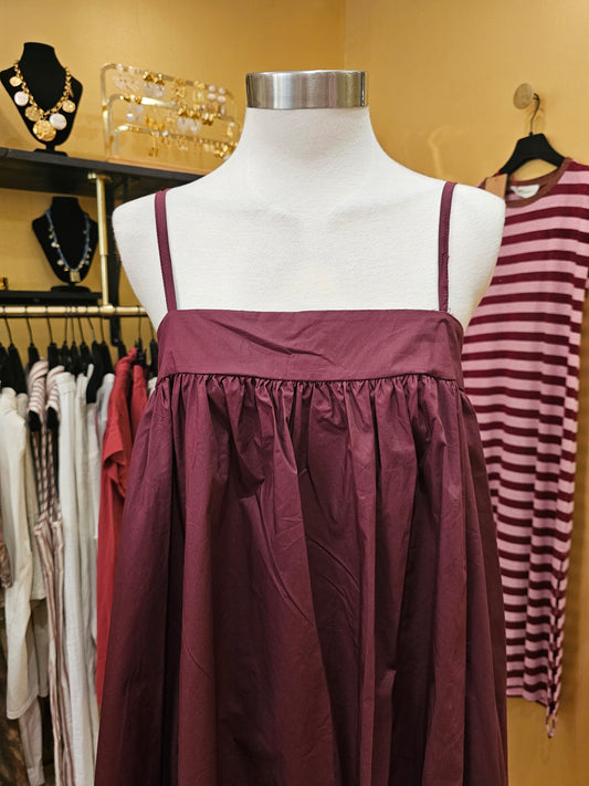 Robe à bretelle prune Johanna paris