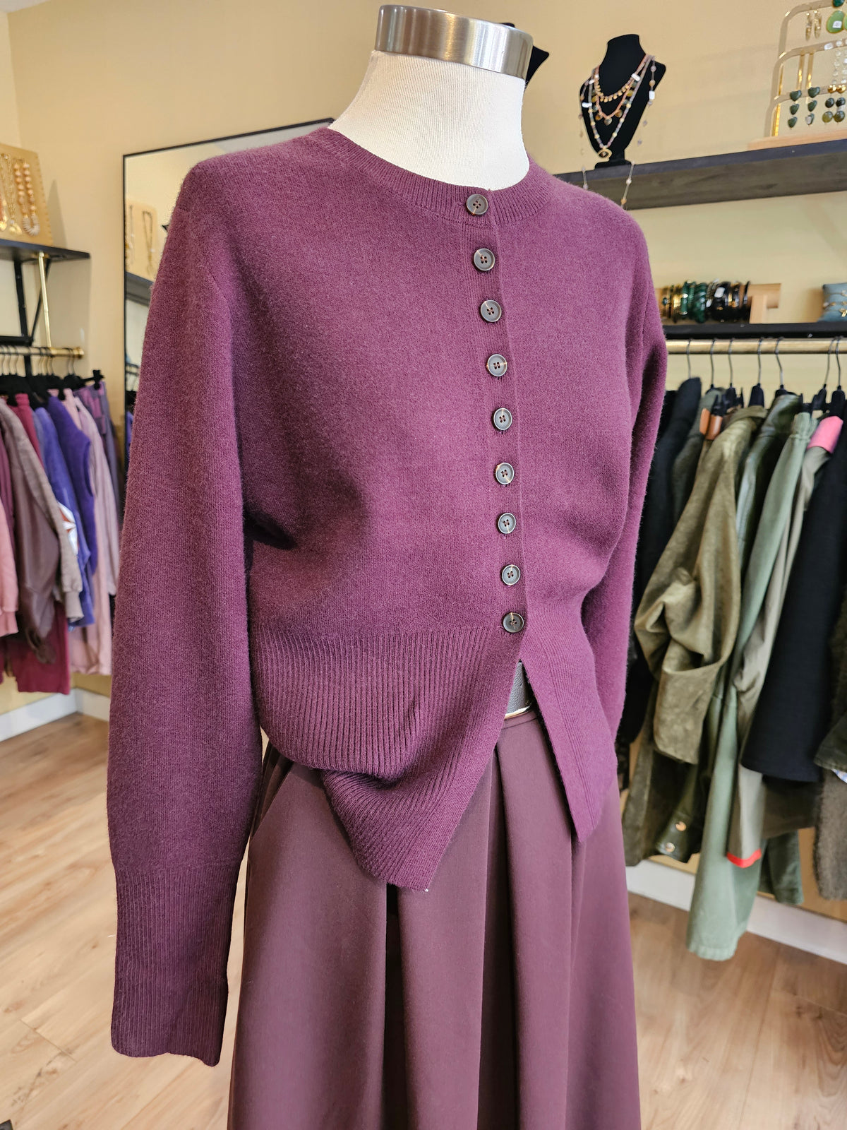 Pull gilet prune