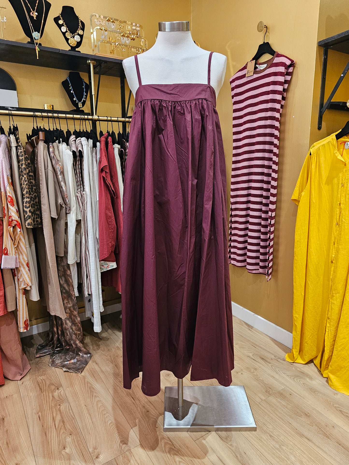 Robe à bretelle prune Johanna paris