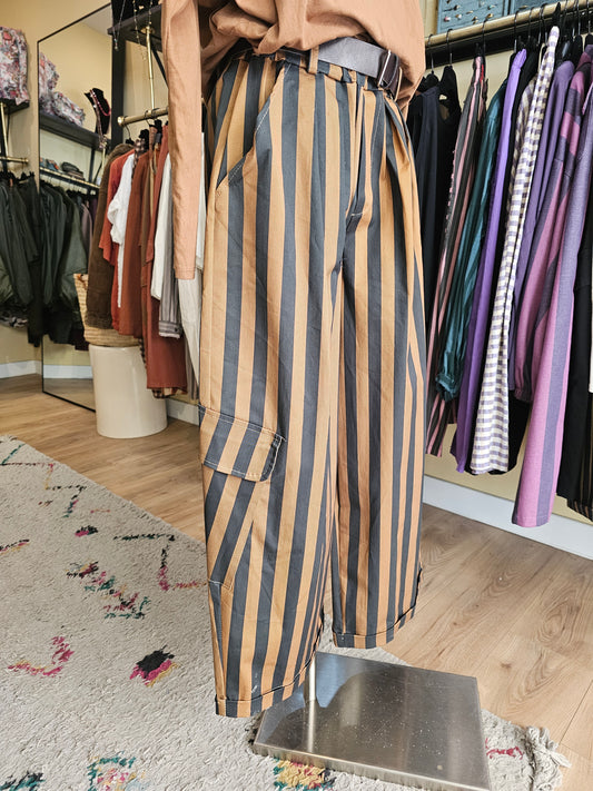 Pantalon magique 2 cargo rayé johanna paris