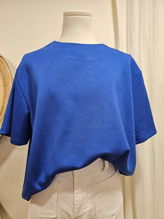 Tshirt molletonné bleu roi