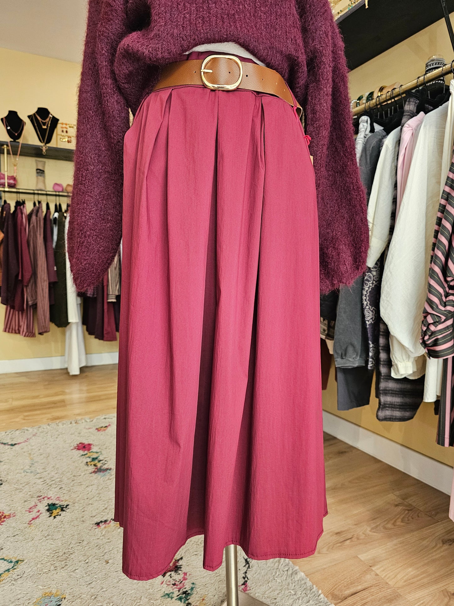 Jupe bordeaux Johanna Paris