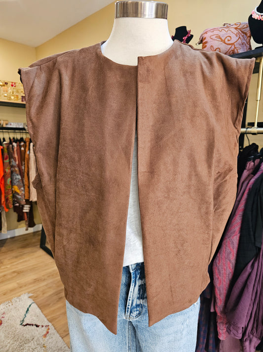 Gilet sans manche effet daim