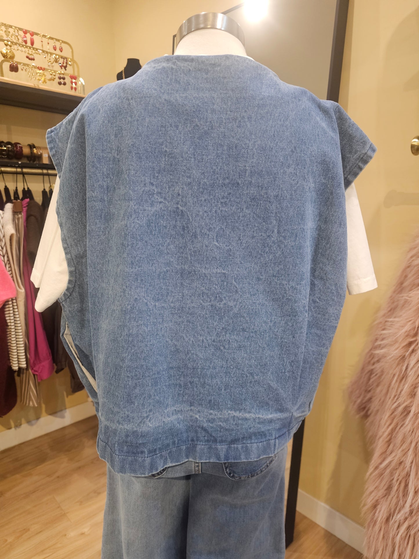 Gilet sans manche jeans Johanna Paris
