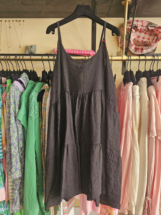 Robe en lin noir Johanna Paris