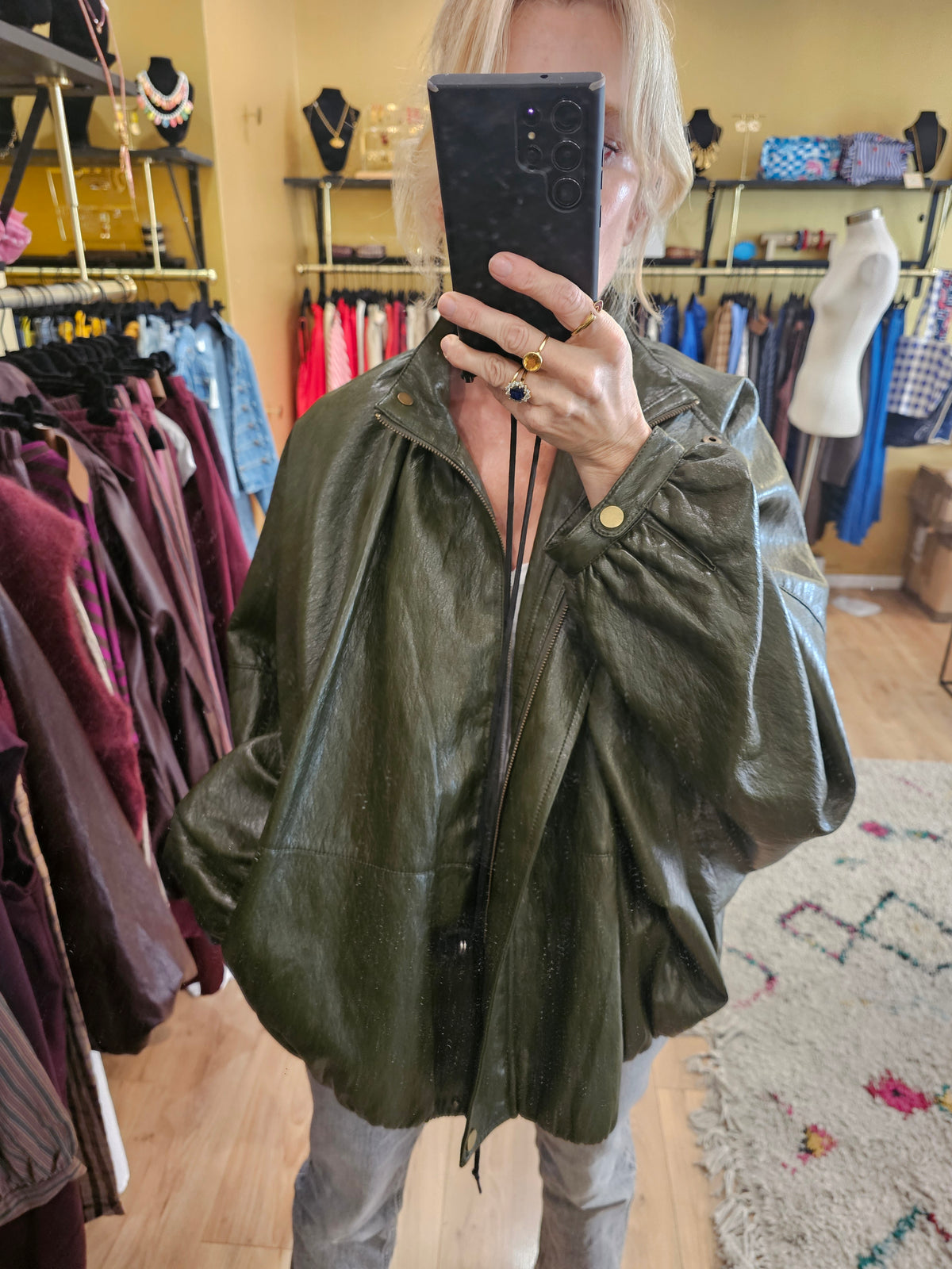 Blouson kaki simili Johanna Paris
